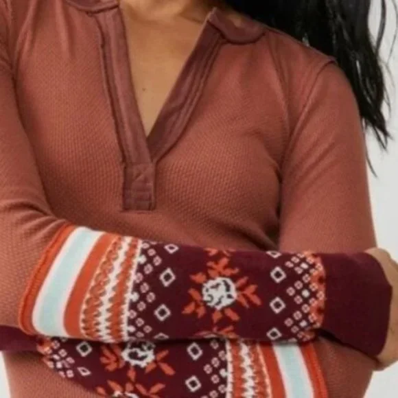 NWT Free People Mikah Layering Thermal Cuff / Autumn Combo - Picture 2 of 4